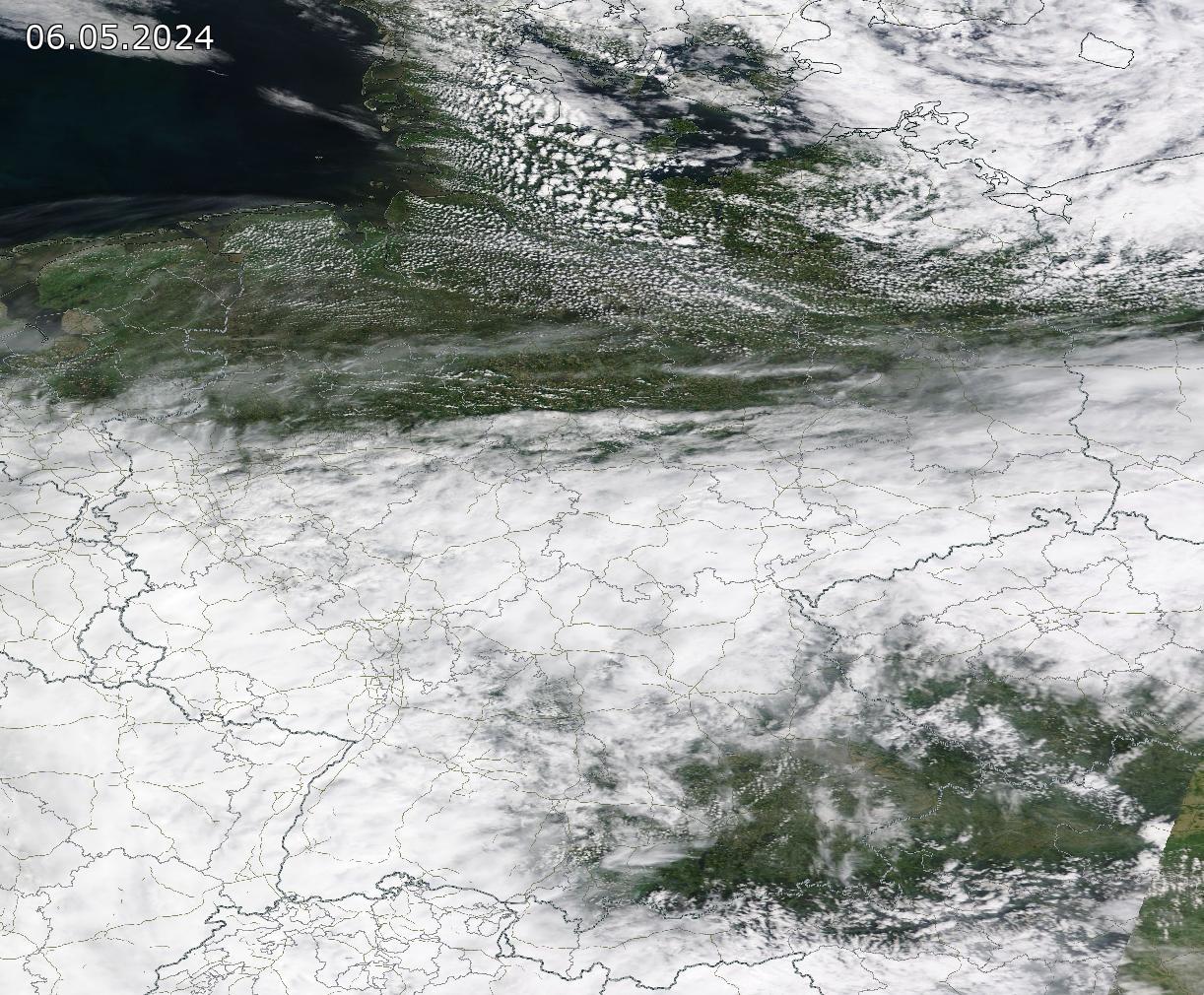© NASA | Internetwetter -wissen, wie das Wetter wird- | Satellitenbild von Deutschland
